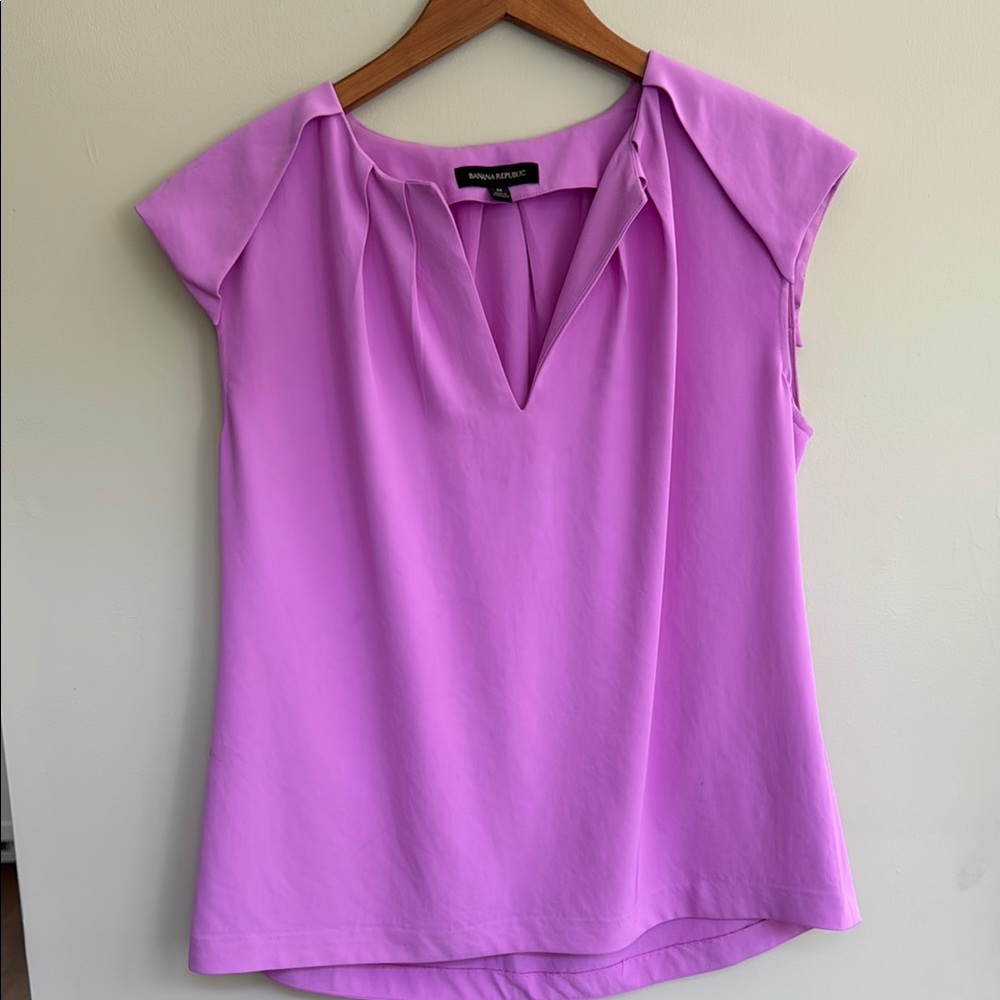 Banana Republic Lilac Crepe Blouse